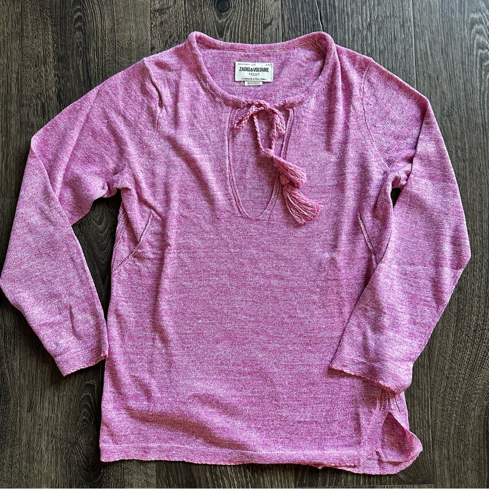 NWT ZADIG & VOLTAIRE TOP SIZE S Linen & Silk Blend